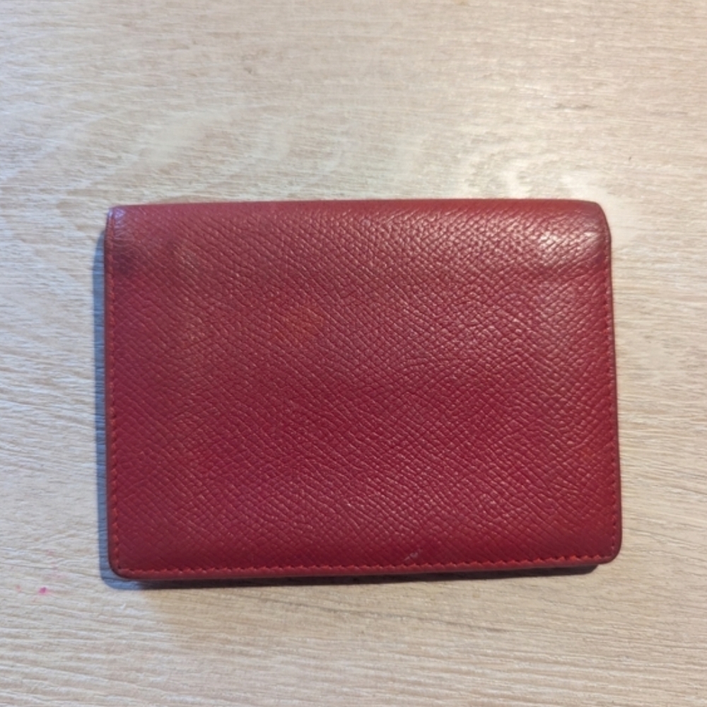 Yves Saint Laurent Red Leather Studded Card Case With COA - Picture 3 of 9